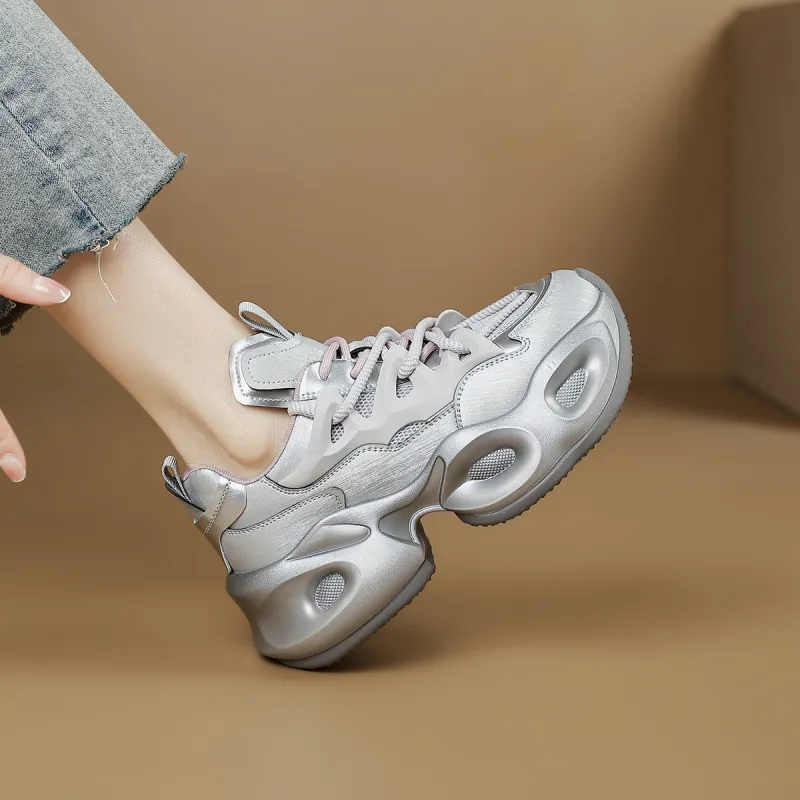 D:FUSE SCANDINAVIA Anti-Slip And Wear-Resistant Breathable Low-Top Chunky Sneakers Women's-9