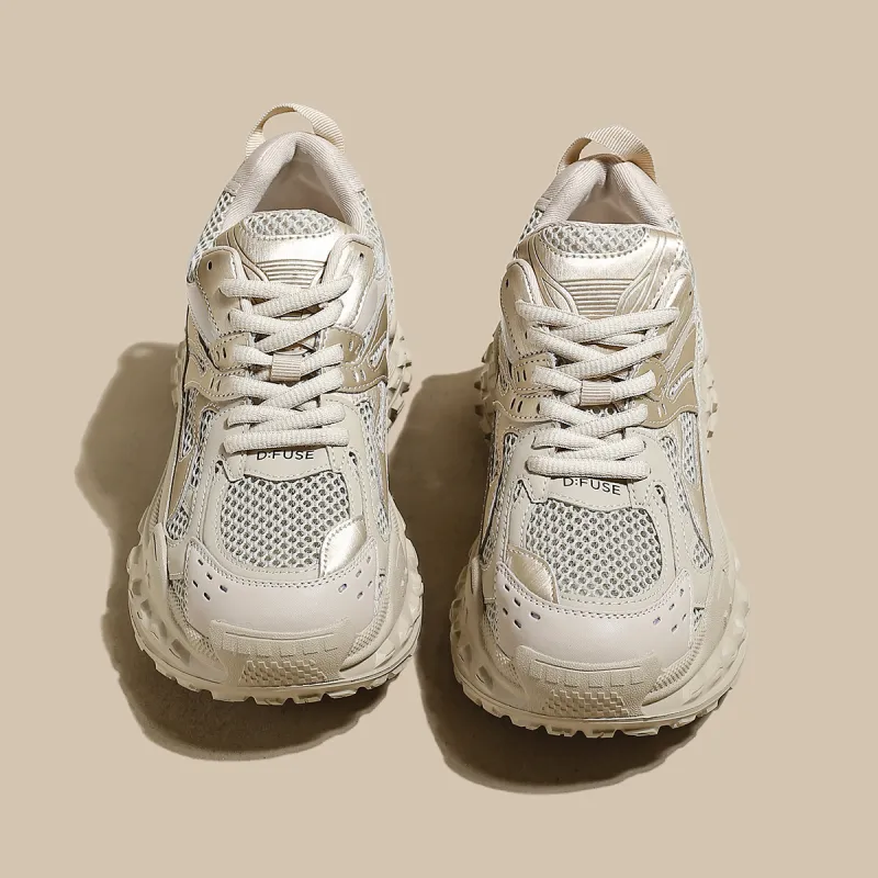 D:FUSE SCANDINAVIA Wear-Resistant Breathable Lightweight Height Increasing Low-Top Chunky Sneakers Women's-5
