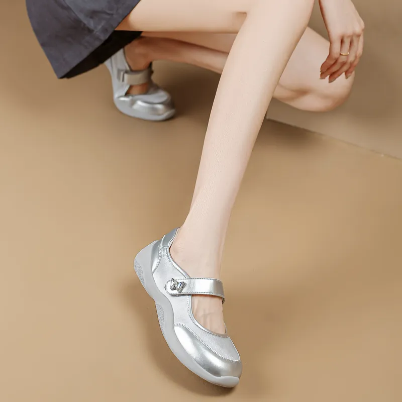 D:FUSE SCANDINAVIA Flat Single Ballet Mary Jane Shoes Casual Single Shoes Women's-4