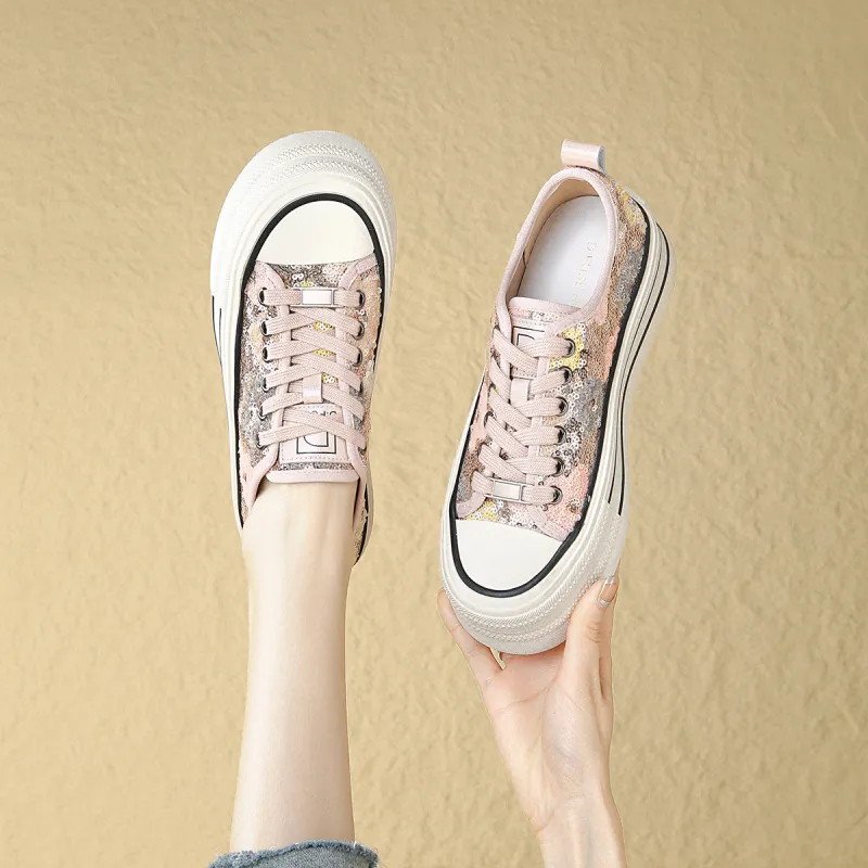 D FUSE SCANDINAVIA White Sneakers Flat Shoes Low Top Skateboard Shoes Women's-23