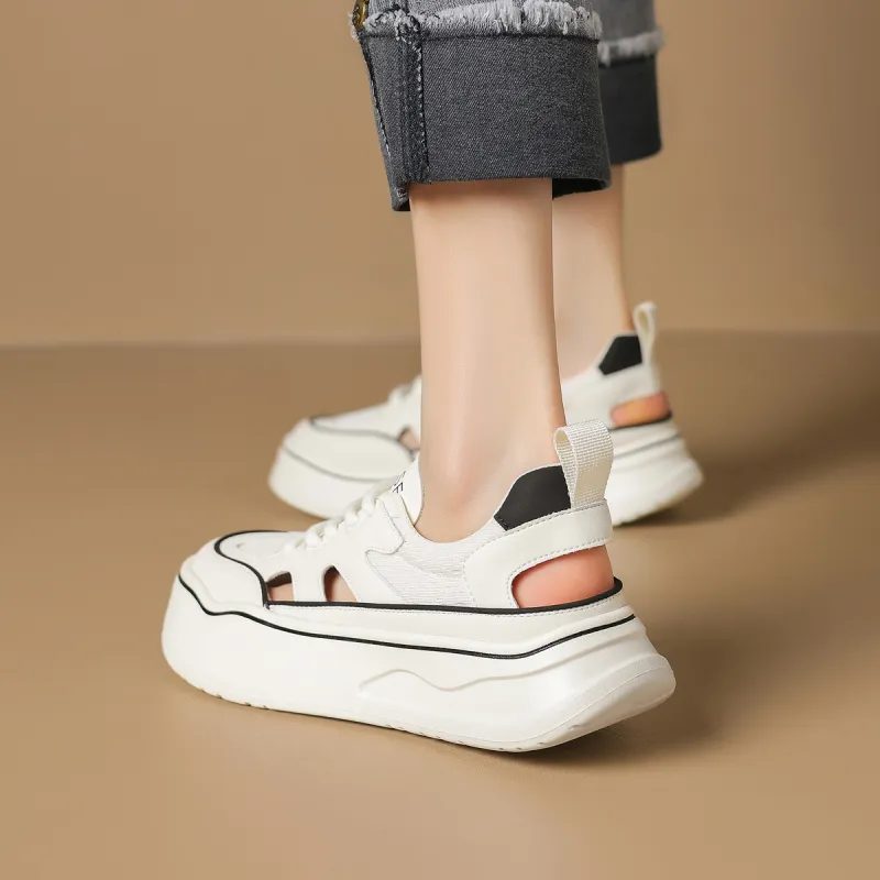 D:FUSE SCANDINAVIA Roman Sandals Wear-Resistant Slip-Resistant Low-Top Casual Shoes Women's-2