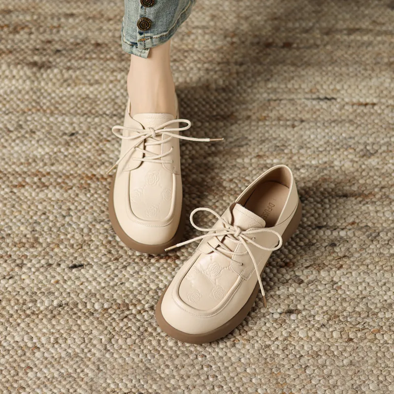 D:FUSE SCANDINAVIA JK Uniform Women's Small Leather Shoes Loafers Women's Casual Shoes Women's-11