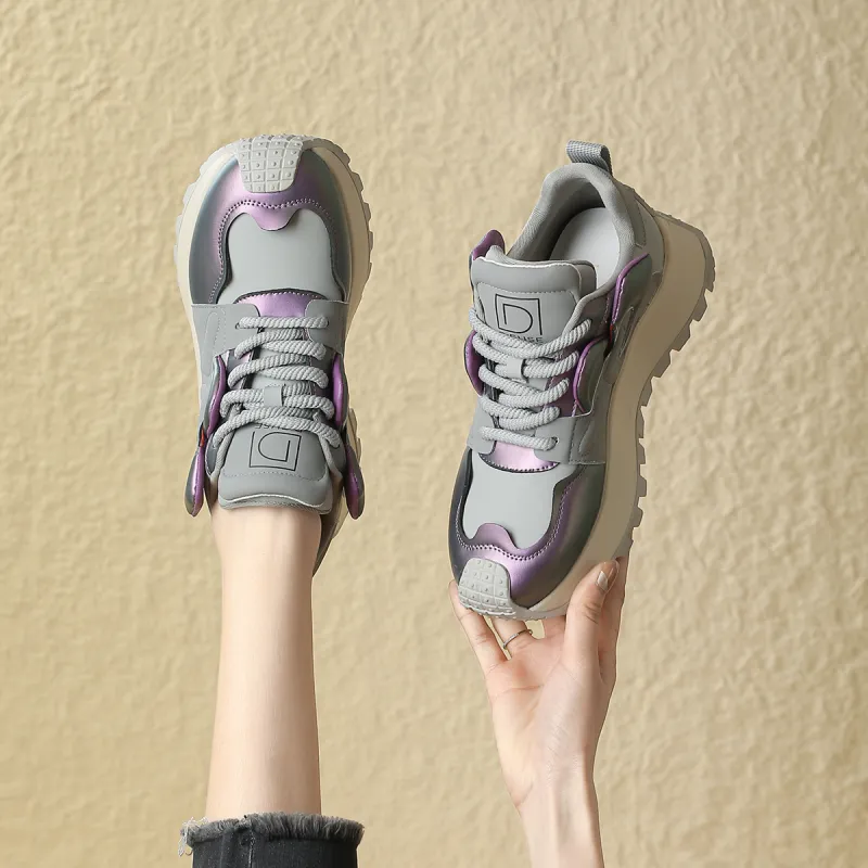 D FUSE SCANDINAVIA Ah Gan Shoes Cushioning Anti Slip And Wear Resistant Low Top Chunky Sneakers Women's-4