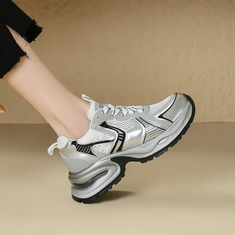 D:FUSE SCANDINAVIA Cushioning Anti-Slip And Wear-Resistant Low-Top Chunky Sneakers Women's-5