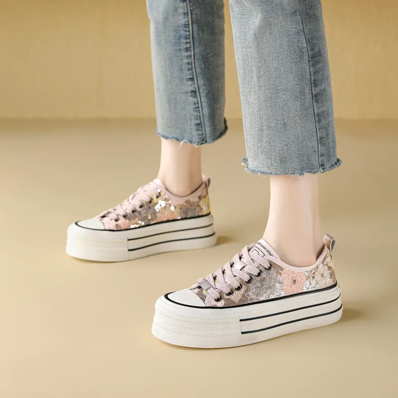 D FUSE SCANDINAVIA White Sneakers Flat Shoes Low Top Skateboard Shoes Women's-22