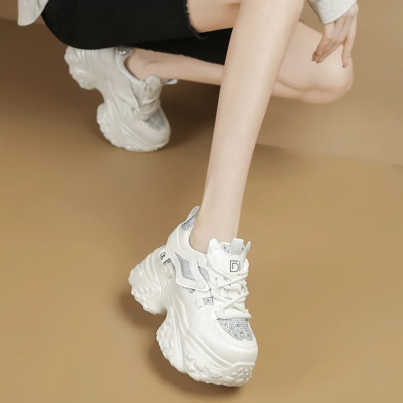 D FUSE SCANDINAVIA Abrasion Resistant Breathable Low Top Chunky Sneakers Women's-5