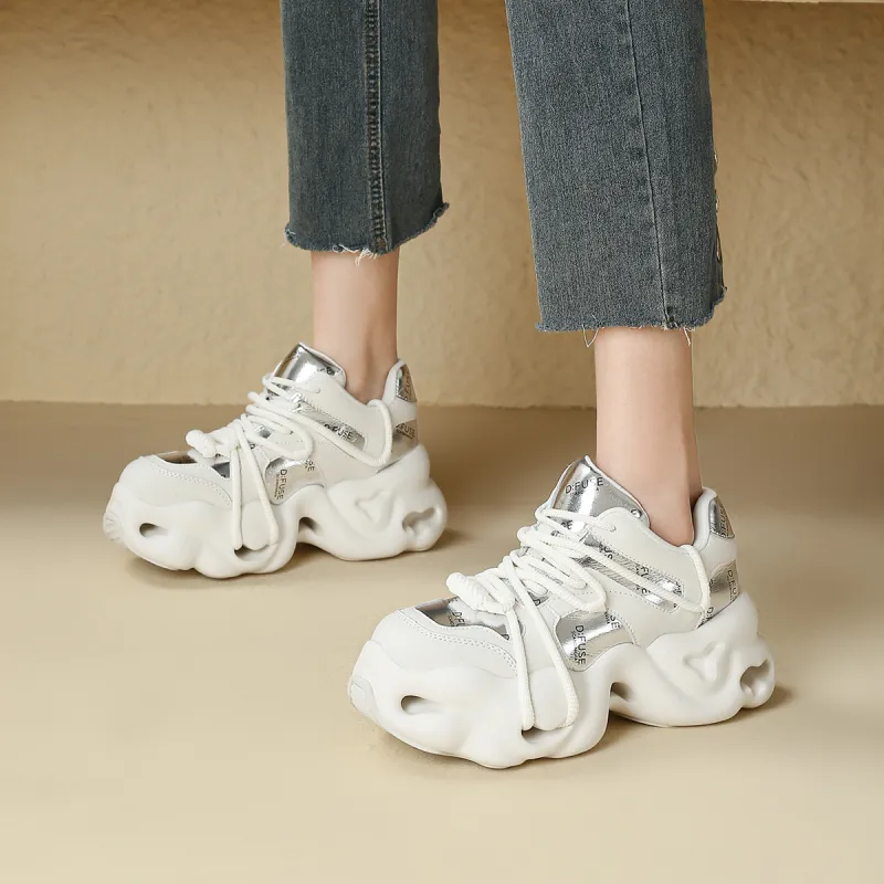 D FUSE SCANDINAVIA Puffy Shoes Cushioning Anti Slip And Wear Resistant Low Top Chunky Sneakers Women's-2