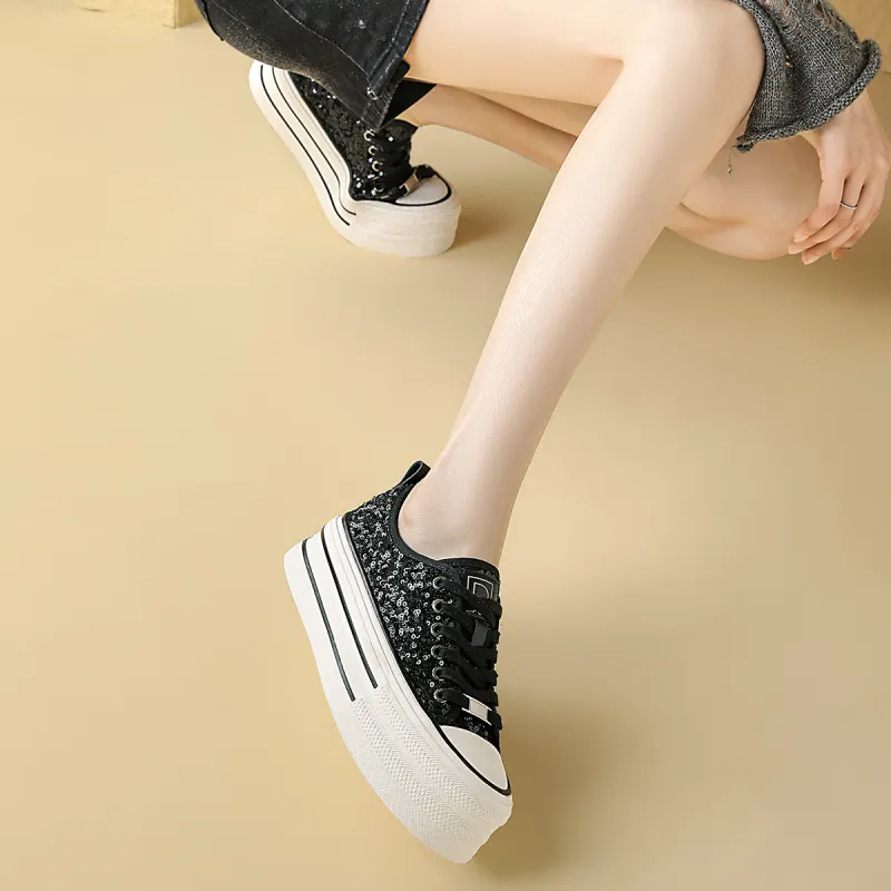 D FUSE SCANDINAVIA White Sneakers Flat Shoes Low Top Skateboard Shoes Women's-5