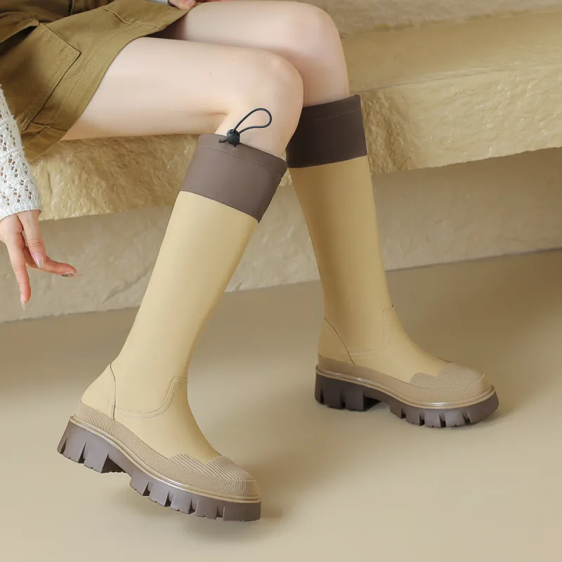 D FUSE SCANDINAVIA Knee high Boots Women's Apricot-1