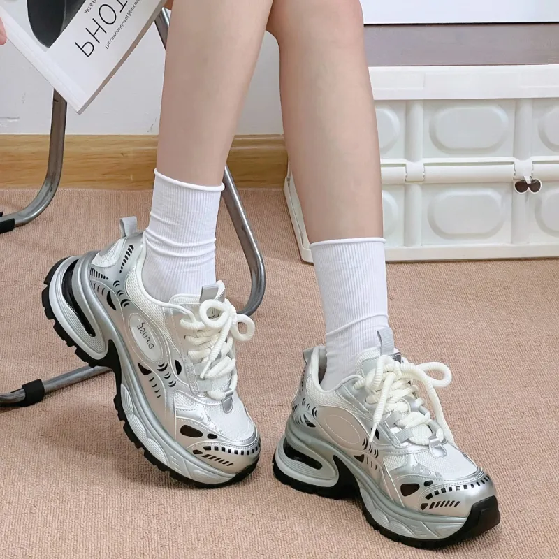 D:FUSE SCANDINAVIA Cushioning Anti-Slip And Wear-Resistant Low-Top Chunky Sneakers Women's-9