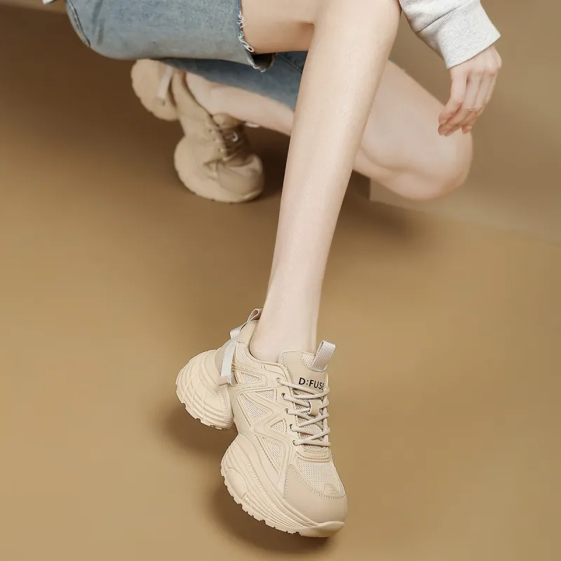 D FUSE SCANDINAVIA Anti Slip And Wear Resistant Lightweight Low Top Chunky Sneakers Women's-11