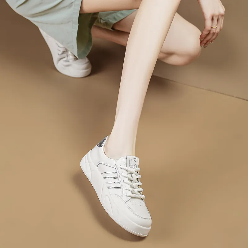 D:FUSE SCANDINAVIA Puffy Shoes Flat Shoes Anti-Slip And Wear-Resistant Lightweight Low-Top Skateboard Shoes Women's-6
