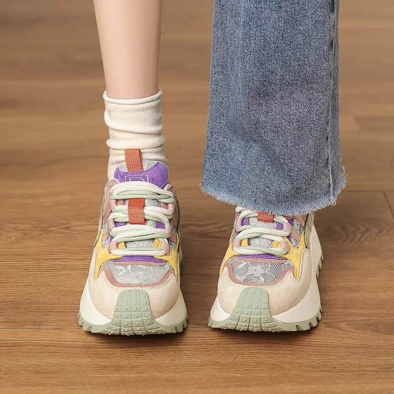 D FUSE SCANDINAVIA Cushioning, Slip Resistant, And Abrasion Resistant Low Top Chunky Sneakers Women's-13