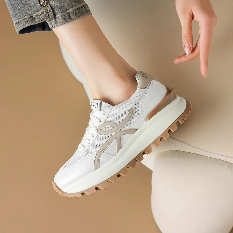 D:FUSE SCANDINAVIA Ah-Gan Shoes Cushioning Anti-Slip And Wear-Resistant Low-Top Chunky Sneakers Women's-4