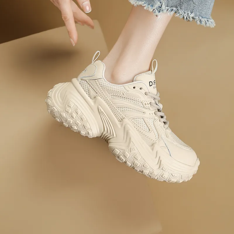 D:FUSE SCANDINAVIA Anti-Slip Wear-Resistant Breathable Support Low-Top Chunky Sneakers Women's-8