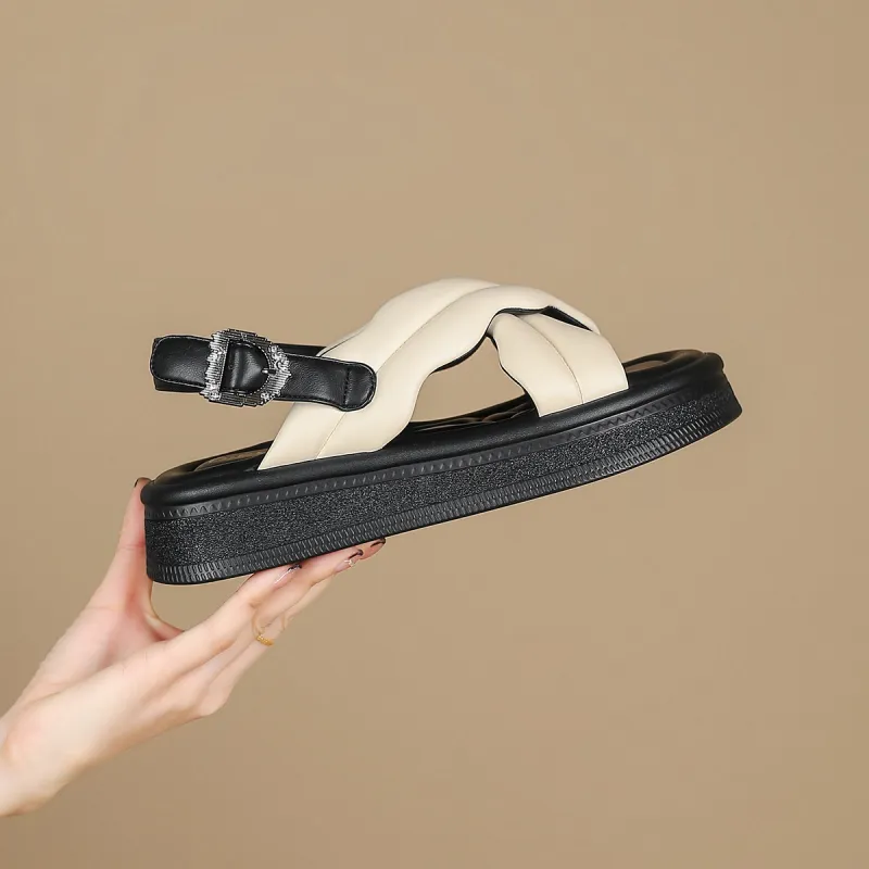 D FUSE SCANDINAVIA One Strap Sandals Women's-12