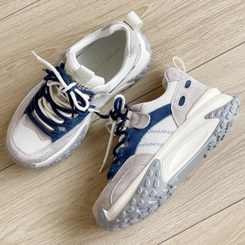 D FUSE SCANDINAVIA Cushioned Wear Resistant Breathable Lightweight Height Increasing Low Top Chunky Sneakers Women's-12