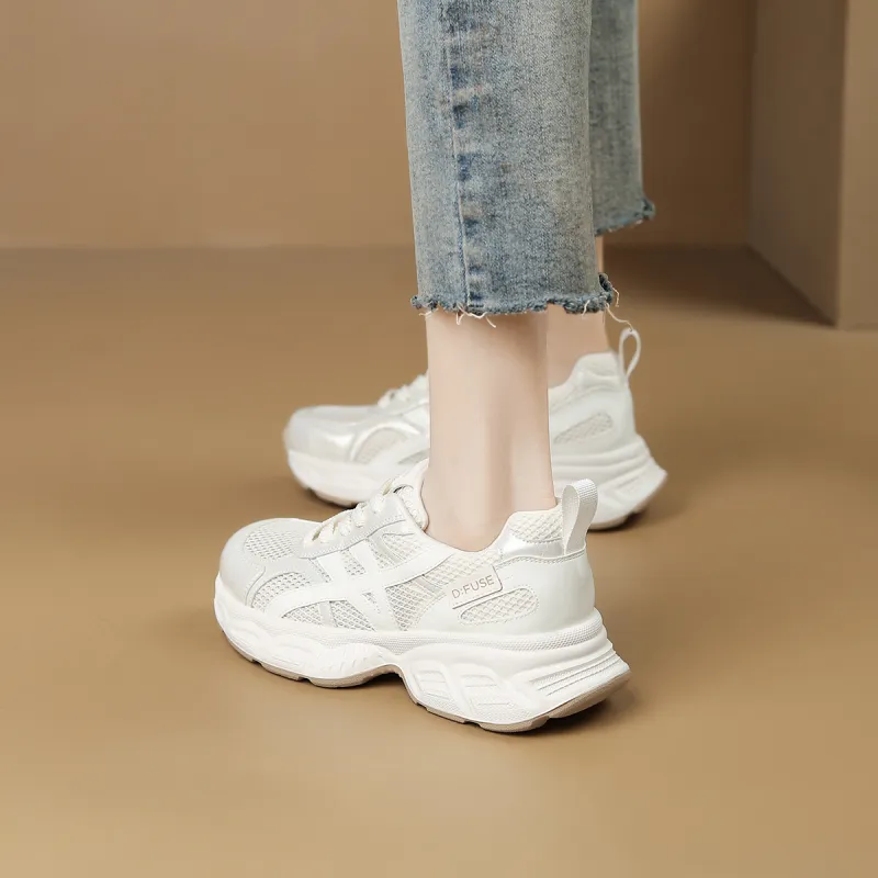 D FUSE SCANDINAVIA Abrasion Resistant Height Increasing Low Top Chunky Sneakers Women's-4