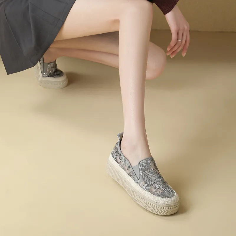 D FUSE SCANDINAVIA Flat Shoes Skateboard Shoes Espadrilles Women's-6
