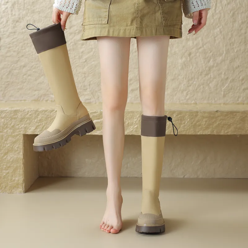 D FUSE SCANDINAVIA Knee high Boots Women's Apricot-6