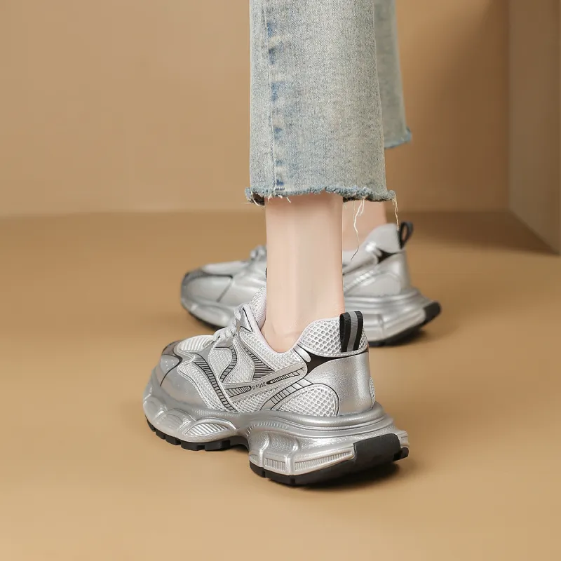 D FUSE SCANDINAVIA Anti Slip And Wear Resistant Lightweight Low Top Chunky Sneakers Women's-1