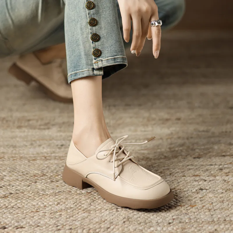 D:FUSE SCANDINAVIA JK Uniform Women's Small Leather Shoes Loafers Women's Casual Shoes Women's-9