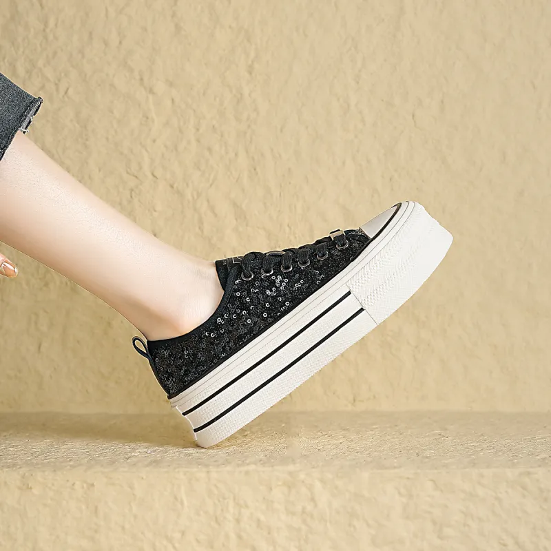 D FUSE SCANDINAVIA White Sneakers Flat Shoes Low Top Skateboard Shoes Women's-3