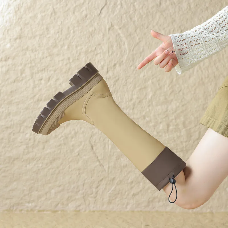 D FUSE SCANDINAVIA Knee high Boots Women's Apricot-4