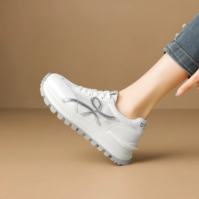 D:FUSE SCANDINAVIA Ah-Gan Shoes Cushioning Anti-Slip And Wear-Resistant Low-Top Chunky Sneakers Women's-11