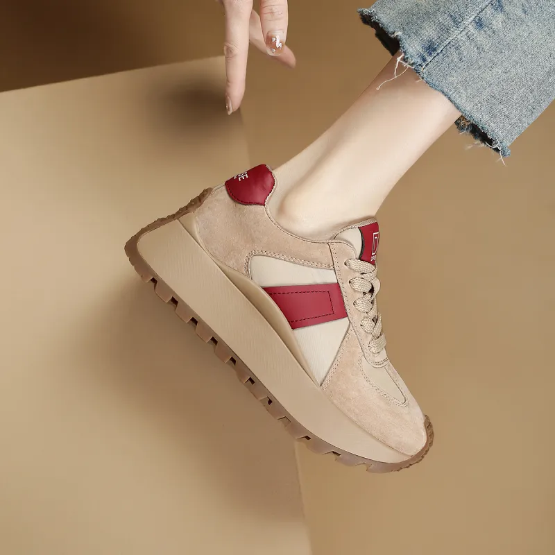 D:FUSE SCANDINAVIA Lightweight Wear-Resistant And Slip-Resistant Low-Top Chunky Sneakers Women's-5