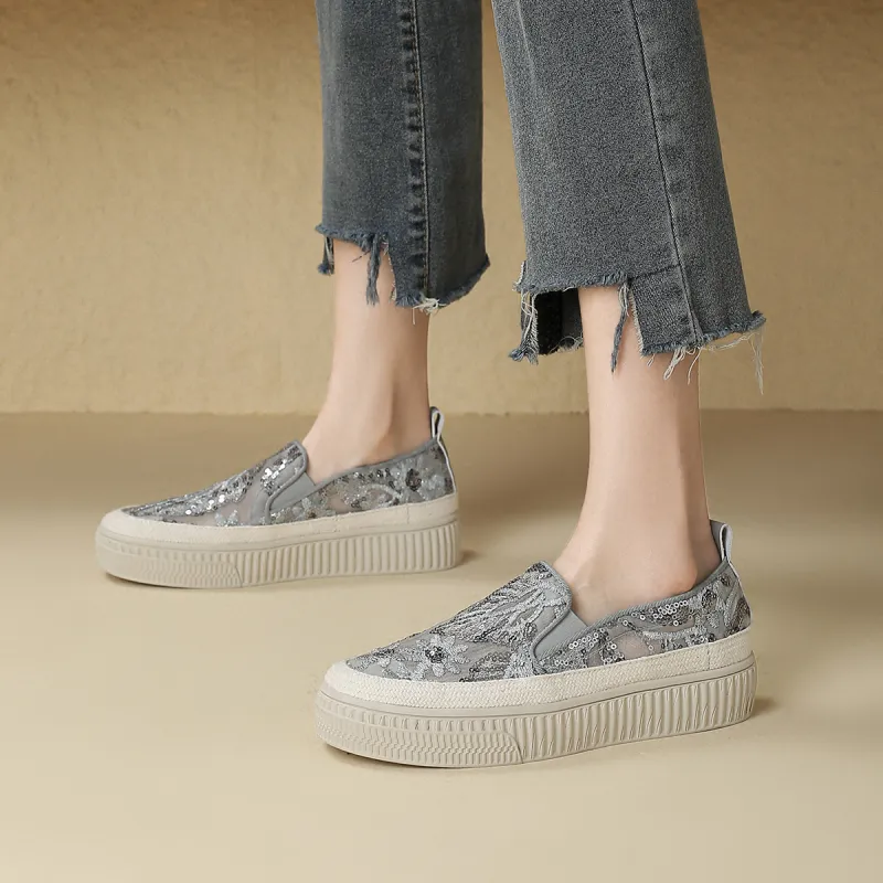 D FUSE SCANDINAVIA Flat Shoes Skateboard Shoes Espadrilles Women's-1