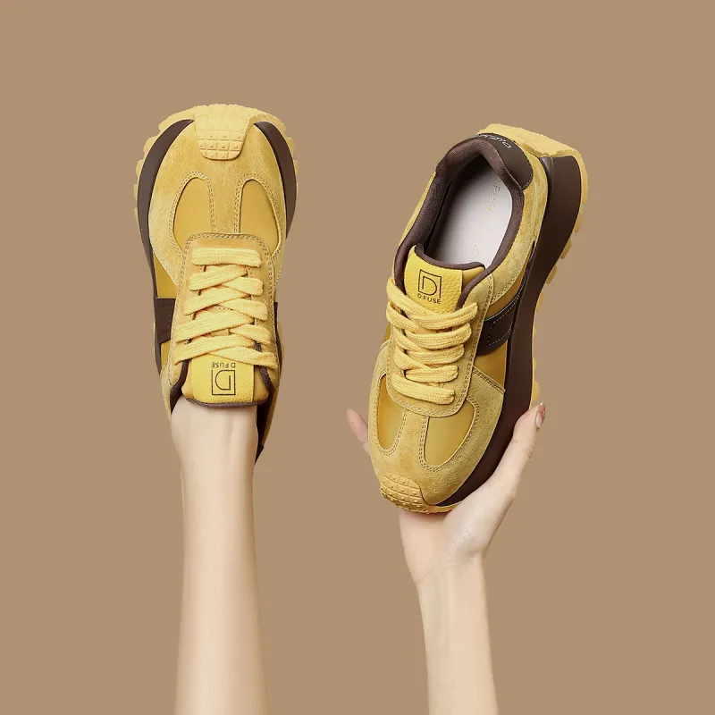 D:FUSE SCANDINAVIA Lightweight Wear-Resistant And Slip-Resistant Low-Top Chunky Sneakers Women's-12
