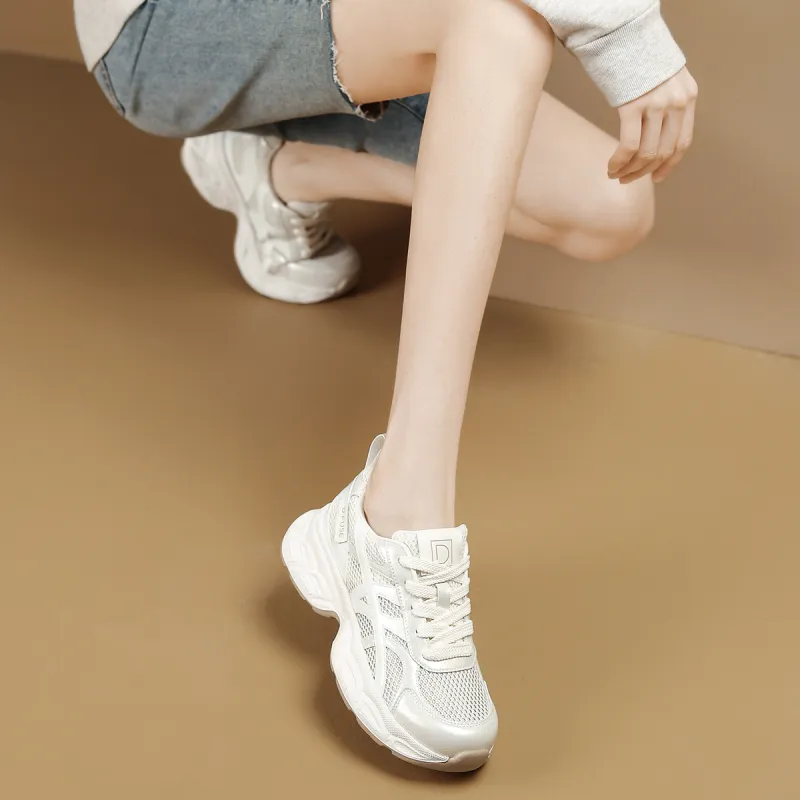 D FUSE SCANDINAVIA Abrasion Resistant Height Increasing Low Top Chunky Sneakers Women's-6