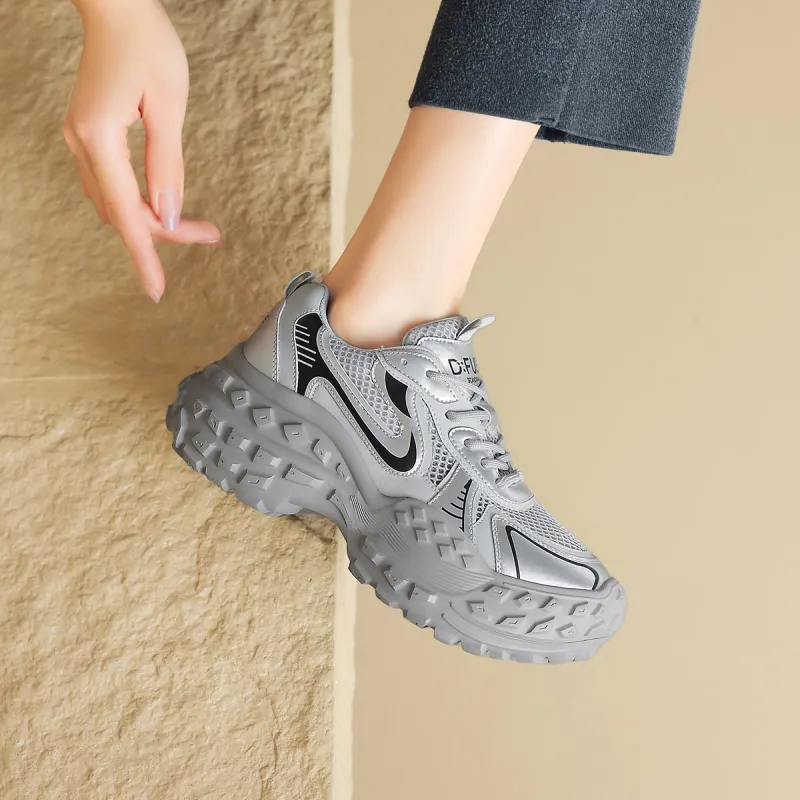 D:FUSE SCANDINAVIA Tire Shoes Cushioning Anti-Slip And Wear-Resistant Low-Top Chunky Sneakers Women's-7