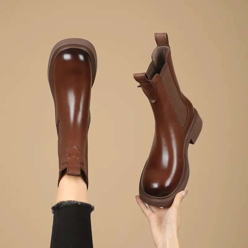 D FUSE SCANDINAVIA Chelsea Boots Women's Brown-3