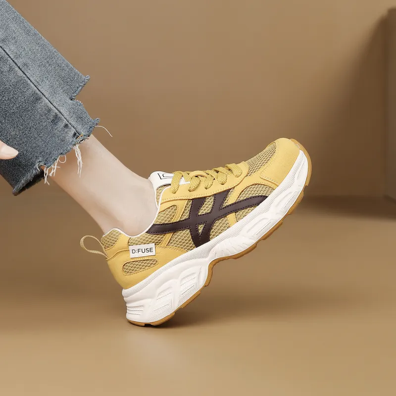 D FUSE SCANDINAVIA Abrasion Resistant Height Increasing Low Top Chunky Sneakers Women's-12