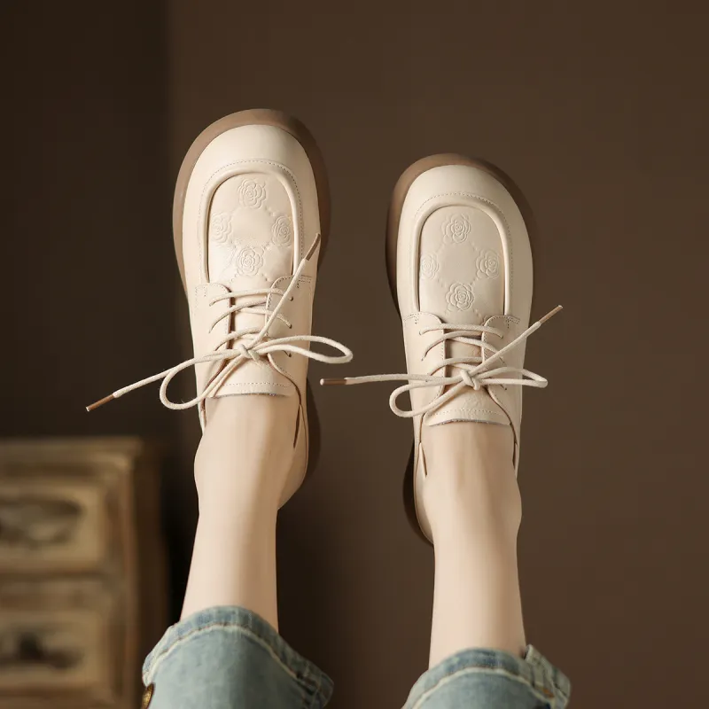 D:FUSE SCANDINAVIA JK Uniform Women's Small Leather Shoes Loafers Women's Casual Shoes Women's-10