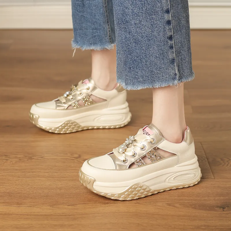D:FUSE SCANDINAVIA Ah-Gan Shoes Low-Top Chunky Sneakers Women's-8