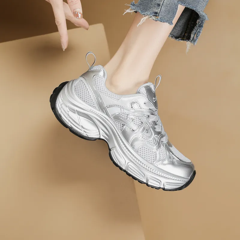 D FUSE SCANDINAVIA Anti Slip And Wear Resistant Lightweight Low Top Chunky Sneakers Women's-2