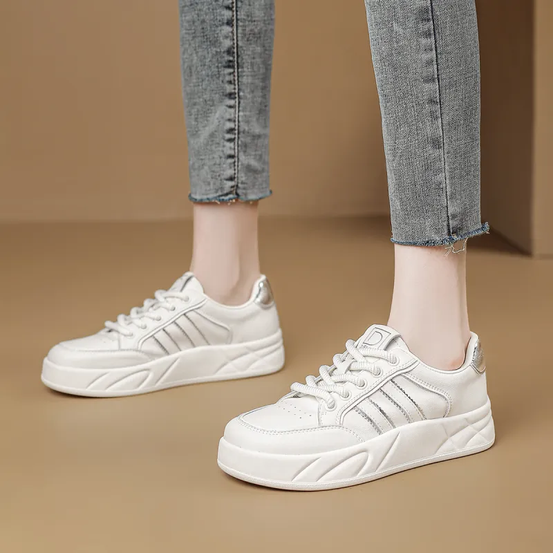 D:FUSE SCANDINAVIA Puffy Shoes Flat Shoes Anti-Slip And Wear-Resistant Lightweight Low-Top Skateboard Shoes Women's-3