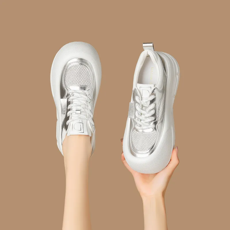 D FUSE SCANDINAVIA White Sneakers Anti Slip And Wear Resistant Lightweight Low Top Skateboard Shoes Women's-11