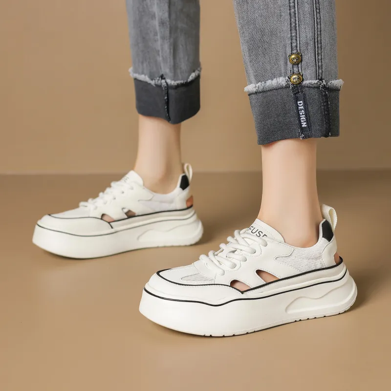 D:FUSE SCANDINAVIA Roman Sandals Wear-Resistant Slip-Resistant Low-Top Casual Shoes Women's-4