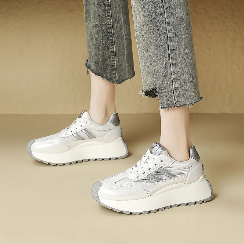 D FUSE SCANDINAVIA Cortez Shoes Cushioning, Slip Resistant, And Abrasion Resistant Low Top Chunky Sneakers Women's-1