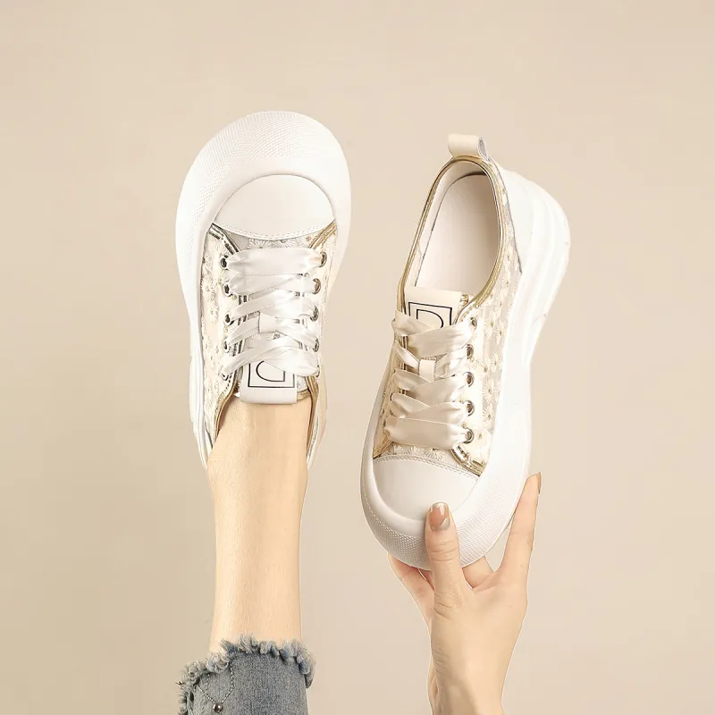 D:FUSE SCANDINAVIA White Sneakers Low-Top Skateboard Shoes Women's-11