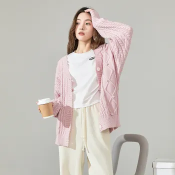 Tonlion Knitted Fabric Coat Women's