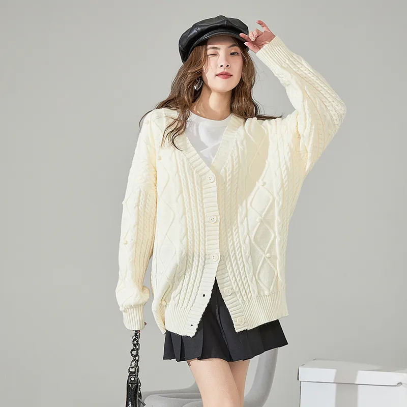 Tonlion Knitted Fabric Coat Women's-5