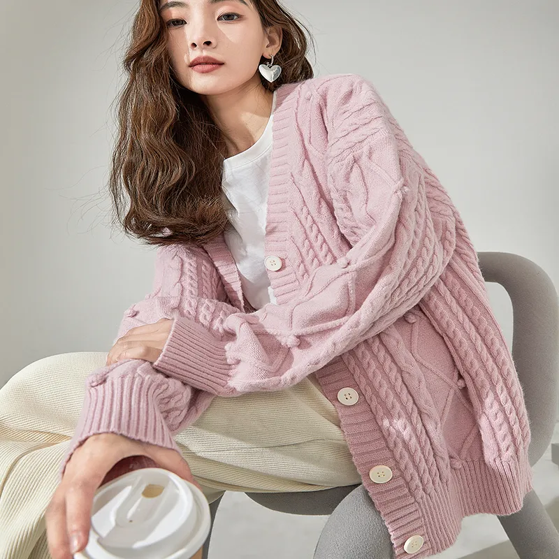 Tonlion Knitted Fabric Coat Women's-1