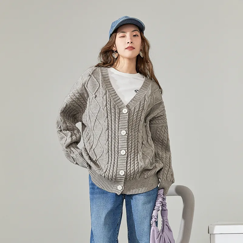 Tonlion Knitted Fabric Coat Women's-2