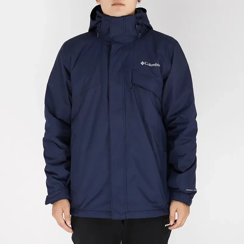 Columbia Waterproof, Windproof, Abrasion Resistant, Thermal Windbreaker Jacket Men's Navy Blue-4