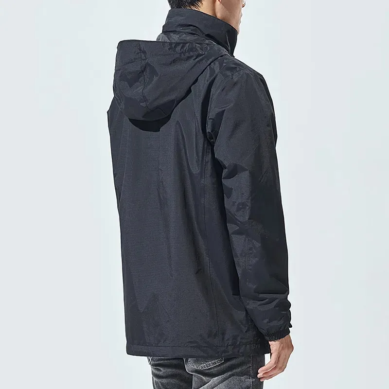 Columbia MISSION AIR Waterproof And Windproof To Keep Warm Casual Trendy Windbreaker Jacket Men's Black-4